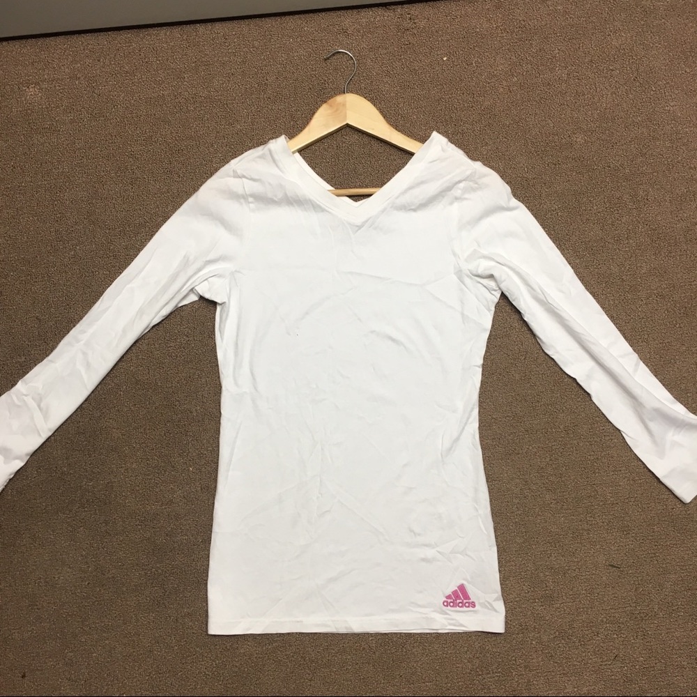 Adidas studio White long Sleeve Top Size L